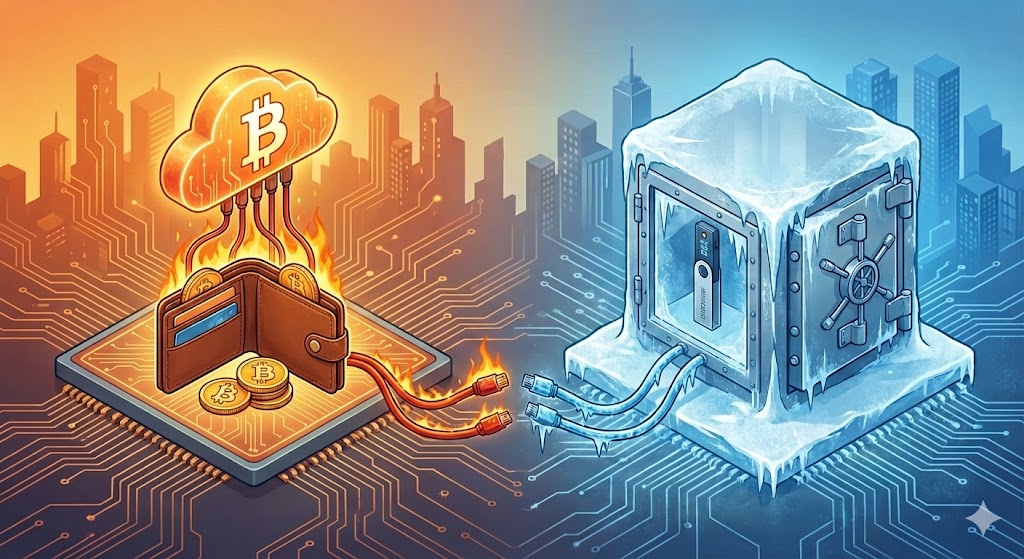 cold wallet vs hot wallet mana lebih aman