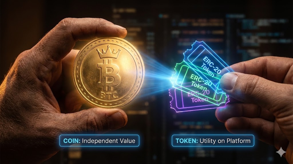 perbedaan koin dan token dalam crypto