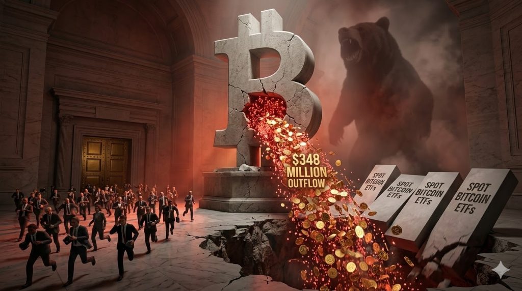 Outflow ETF Bitcoin $348M