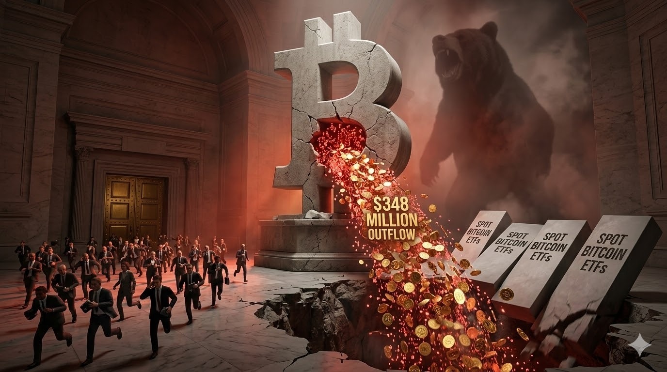Outflow ETF Bitcoin $348M