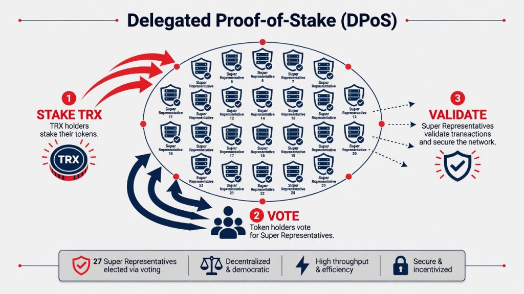 cara kerja blockchain tron