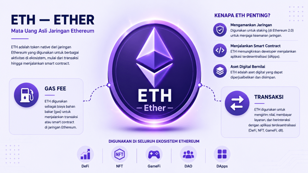 Token ETH sebagai native currency Ethereum