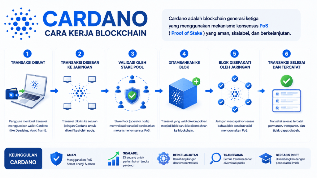 cara kerja blockchain cardano